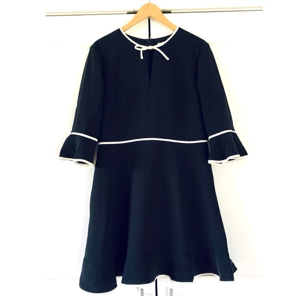 Ted Baker Dresses & Skirts - Ted Baker Dress Dindy Skater Bow Fit And Flare Black Contrast Trim Size 5 US 12